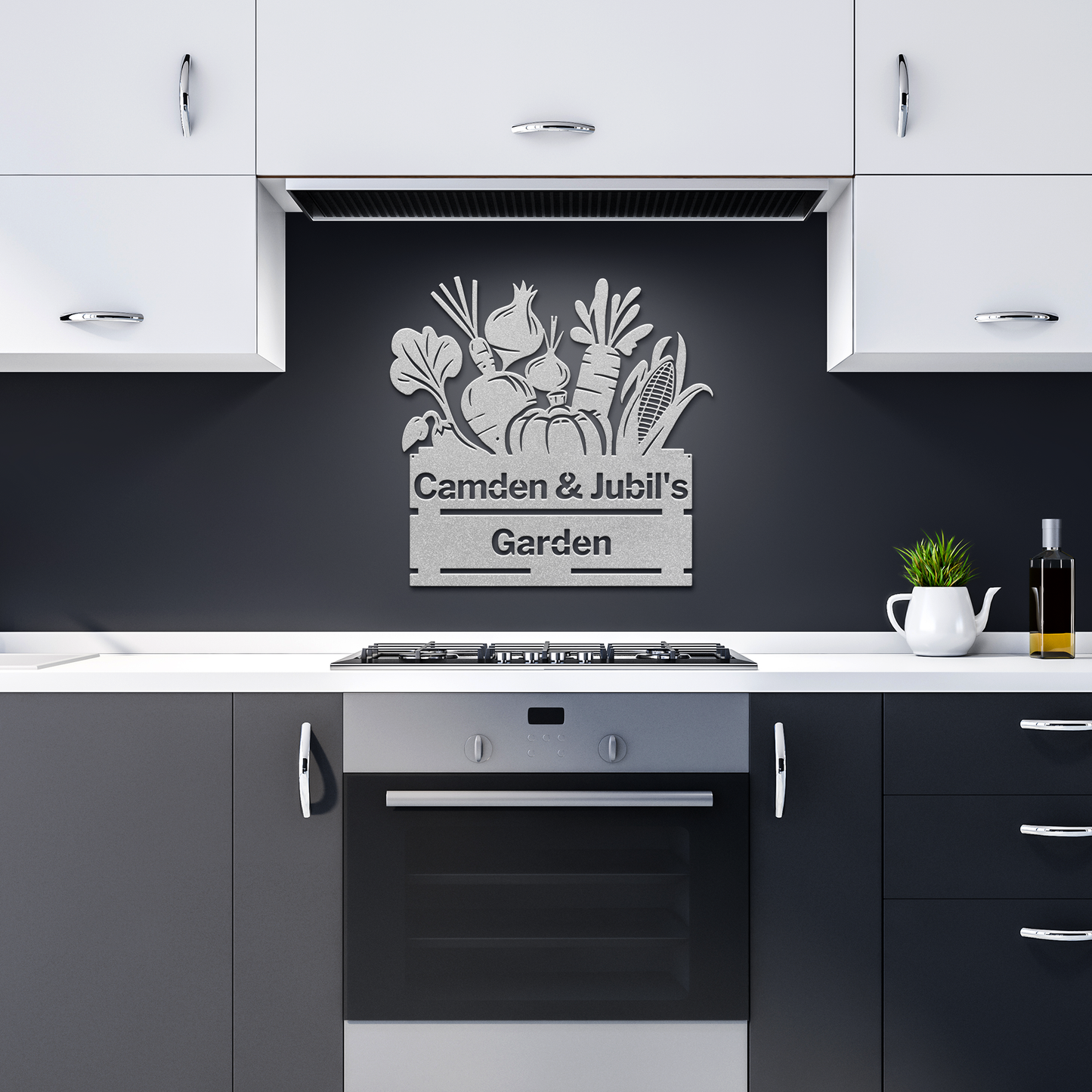 Personalized_Garden_Sign_Silver_Dark_Kitchen_Mockup.png