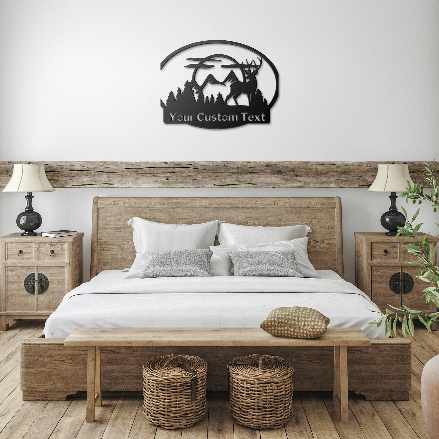 Personalized_Mystic_Deer__Mountains_Black_Farmhouse_Bedroom_Mockup.png
